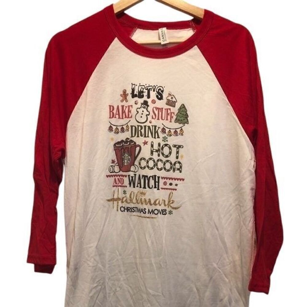 Hallmark Christmas Baseball Tshirt Size Large